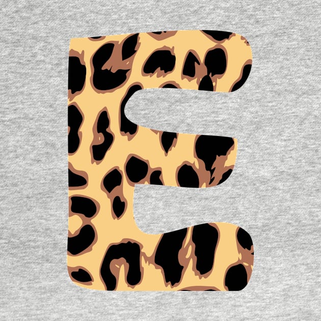 Letter E Initial Cheetah Monogram Sticker by Asilynn